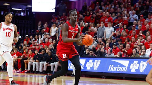 Junior forward Mawot Mag helped lead the Rutgers men’s basketball team to victory with a 15 point performance and a game-clinching bucket.  – Photo by @RutgersMBB / Twitter