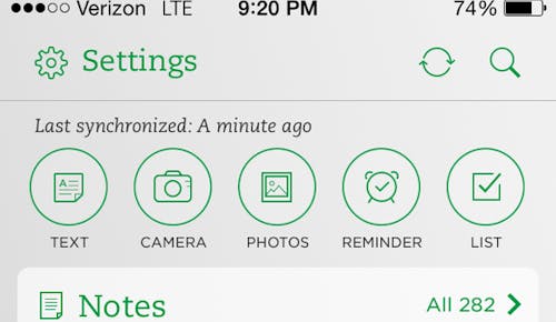 Evernote is one of Tech Tuesday’s favorite apps to get work done. It can save photos, scan business cards and record audio notes, among other features. – Photo by Tyler Gold