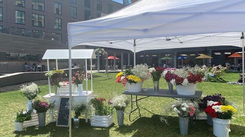 The flowers for the Rutgers University Programming Association's (RUPA) “Spread the Love” event were sourced from a wholesaler and procured from a local business. – Photo by The Yard @ College Ave / Instagram