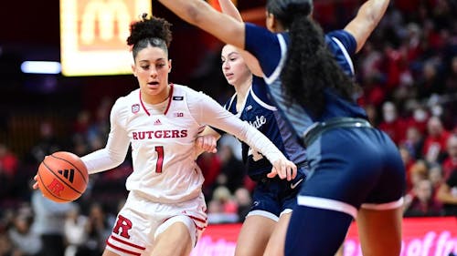 Junior guard and forward Destiny Adams scored a career-high 33 points in the Rutgers women's basketball team's loss to Penn State.  – Photo by Ben Solomon / Scarletknights.com