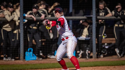 Sophomore infielder Payton Lincavage hit a two-run home run in Sunday's matchup against Wisconsin. – Photo by Scarletknights.com