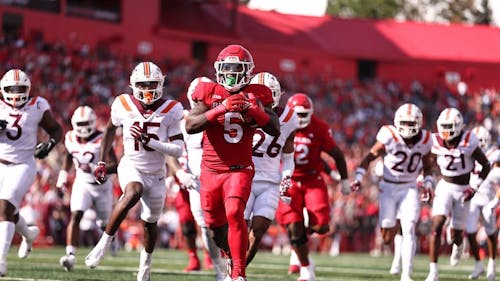 Junior running back Kyle Monangai had another great game, rushing for 143 yards on just 16 carries against Virginia Tech on Saturday. – Photo by Dustin Satloff / ScarletKnights.com