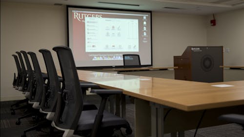 The Digital Classroom Services at Tillet Hall include a digital classroom podium, a Blu-ray player and a document camera, among other features. – Photo by Yangeng Lin