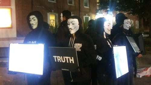 Anonymous for the Voiceless has more than 700 chapters across the world, with six of them in New Jersey. The organizations support veganism and animal rights, believing that they are mistreated and exploited. – Photo by Monica Dias