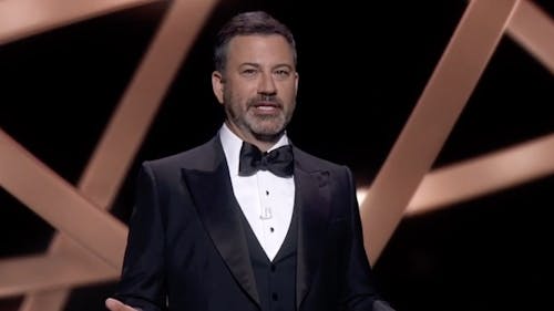Jimmy Kimmel hosted the 72nd annual Emmys from home on September 20.  – Photo by Youtube