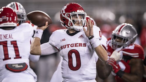 Fifth-year senior quarterback Noah Vedral looks to build upon his successful 2020 season as the Rutgers football team prepares for 2021 and their opening game against Temple. – Photo by Ben Solomon / Scarletknights.com