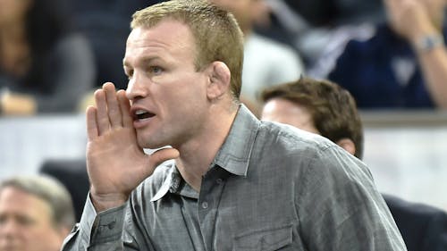 Associate head coach Donny Pritzlaff returns to No. 18 Wisconsin, the school where he wrestled for four All-American seasons and two NCAA championships. – Photo by Photo by Tian Li | The Daily Targum