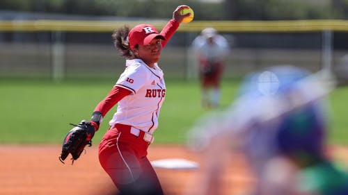 Junior pitcher Jaden Vickers threw the first no-hitter in a decade for the Rutgers softball team as the program won 5 of its 6 games in Piscataway this weekend. – Photo by Mike Carlson / Scarletknights