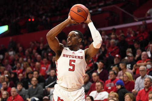 Junior forward Aundre Hyatt came up big for Rutgers with multiple big three-pointers and a crowd-pleasing dunk in its win against Penn State. – Photo by @RutgersMBB / Twitter