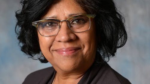 Radhika Balakrishnan, a professor in the Department of Women’s and Gender Studies, has helped send students to the United Nations every year through her “Feminist Advocacy for Women’s Rights through the United Nations” class.  – Photo by Rutgers.edu