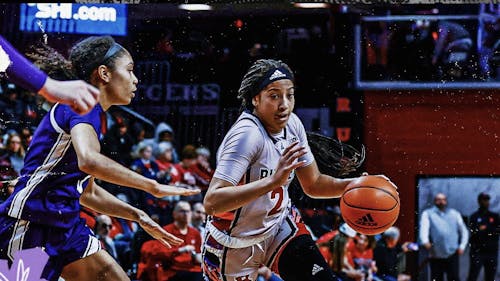 Freshman guard Kaylene Smikle helped the Rutgers women's basketball team capture its fifth conference victory over a Big Ten opponent. – Photo by @RutgersWBB / Twitter