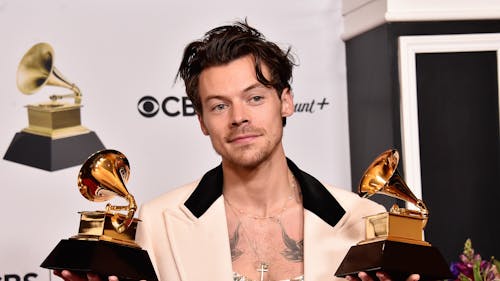Harry Styles won two Grammys at the 2023 Grammy Awards, and his acceptance speech has been criticized as tone-deaf in regard to not acknowledging his privilege. – Photo by @RecordingAcad / Twitter