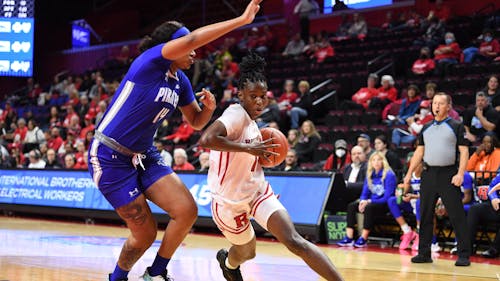 Senior guard Awa Sidibe is the Rutgers women's basketball team's leading scorer through the team's first three games. – Photo by Rutgers W.Basketball / Twitter