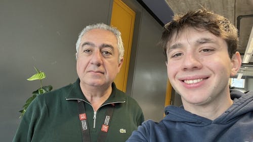 Gubad Ibadoghlu, a former Rutgers faculty member, and his son Emin Bayramli are pictured above in a selfie together. – Photo by Emin Bayramli