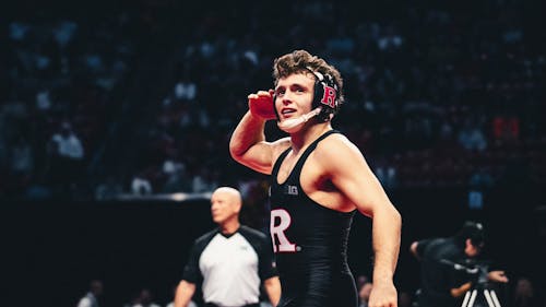 Junior 133-pounder Dylan Shawver of the Rutgers wrestling team won a Big Ten title at the Big Ten Championships on Sunday.  – Photo by Evan Leong