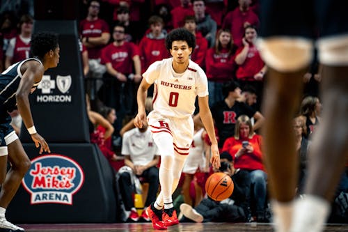 The Rutgers men's basketball team rode a career day from sophomore guard Derek Simpson on its way to a lopsided victory against Howard. – Photo by Evan Leong