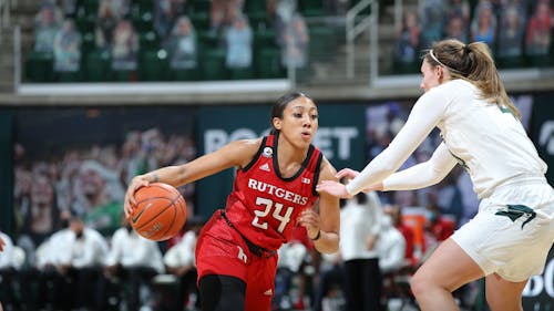 Fifth-year senior guard Arella Guirantes was named a finalist for the Ann Meyers Drysdale Award, solidifying her place as one of the nation's top shooting guards. – Photo by Rutgers Women's Basketball / Twitter