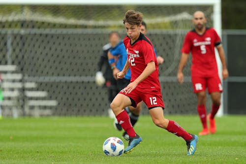 Graduate student midfielder Jackson Temple will look to continue his strong season and lead the Rutgers men's soccer team past Northeastern. – Photo by Rich Shultz / ScarletKnights.com