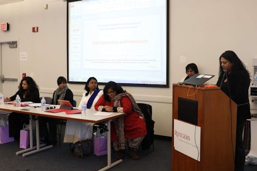 The panel discussion on Dalit feminism and femininity featured five panelists, and aimed to increase awareness of Dalit and Adivasi communities, who are the members of the lowest caste in India and indigenous peoples of mainland South Asia, respectively. – Photo by Mica Finehart
