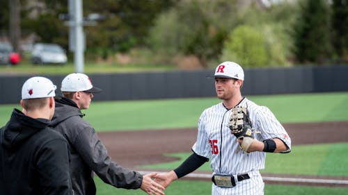 Freshman infielder Ty Doucette finished with 2 RBI in the Rutgers baseball team's huge victory Tuesday night. – Photo by Christian Sanchez