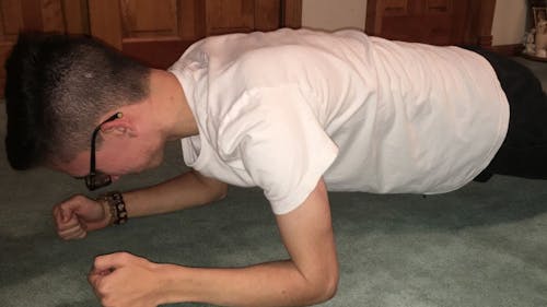Rutgers hopes to beat the world record for the greatest number of people holding an abdominal plank on Tuesday night. The current record, set by the Rongxin Group, has 1,323 people in the list. – Photo by Georgette Stillman