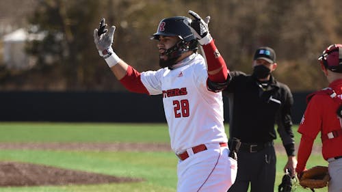 Junior infielder Chris Brito and the No. 15 Rutgers baseball team swept Ohio State this weekend to extend their winning streak to five. – Photo by Mike Lawerence / Scarletknights