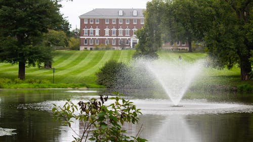 If you're looking to spice up your feed for this fall, taking pictures in scenic areas like Passion Puddle on Douglass campus is the way to go. – Photo by Olivia Thiel
