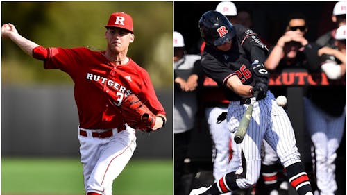 Former Rutgers outfielder Ryan Lasko and former Rutgers right-handed pitcher Drew Conover will both be heading to the West Coast after being drafted by the Oakland Athletics in the 2023 MLB Draft. – Photo by @RutgersBaseball / Twitter