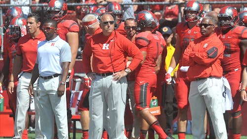 Head coach Kyle Flood believes the media scrutiny surrounding the football program has helped to unite his team, evidence by the 63-13 whitewash in the Knights season opener against Norfolk State. – Photo by Luo Zhengchen