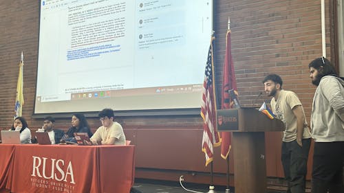 On Thursday, members of the public and the Rutgers University Student Assembly debated the passage of two bills pertaining to Islamophobia and anti-Palestinian racism, one of which passed with unanimous support.  – Photo by Arishita Gupta