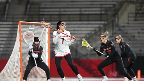 Freshman attacker Ava Kane scored a team-high 2 goals, but her effort was not enough as the Rutgers women's lacrosse team fell to Michigan by a score of 14-4. – Photo by ScarletKnights.com