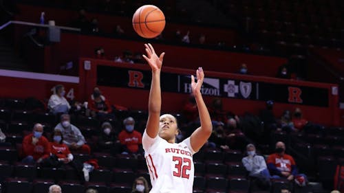 Graduate student forward Osh Brown scored 10 points in Sunday's loss to Michigan State. – Photo by ScarletKnights.com