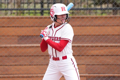 Senior outfielder Taylor Fawcett has gotten off to a hot start with a .343 batting average, helping the Rutgers softball team to a 16-4 overall record so far this season. – Photo by Ethan Mito / ScarletKnights.com