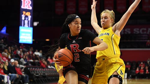 Freshman guard Kaylene Smikle and the Rutgers women's basketball team struggled to gain momentum in yesterday's loss to No. 14 Michigan. – Photo by @RUAthletics / Twitter