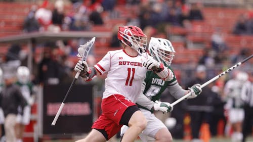 Senior attacker Brian Cameron scored 2 goals to lead the Rutgers men's lacrosse team to an upset victory over Loyola Maryland. – Photo by Ariel Fox / ScarletKnights.com