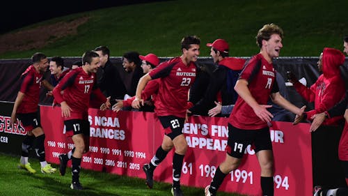 The Rutgers men's soccer team used an early second-half goal to defeat Michigan 2-1 at Yurcak Field on Busch campus.  – Photo by Rutgers Men's Soccer / Twitter