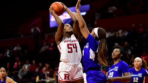 Junior forward Chyna Cornwell's double-double helped pushed the Rutgers women's basketball team to a victory over Hampton.  – Photo by @RutgersWBB / Twitter
