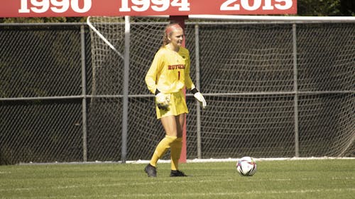 Senior goalkeeper Meagan McClelland recorded four saves, but the Rutgers women's soccer team fell to Michigan 1-0, coming just short of winning the Big Ten Tournament.  – Photo by Olivia Thiel