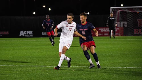Junior forward Ola Maeland and the Rutgers men's soccer team lost to Michigan State today. – Photo by  Leigh Lustig