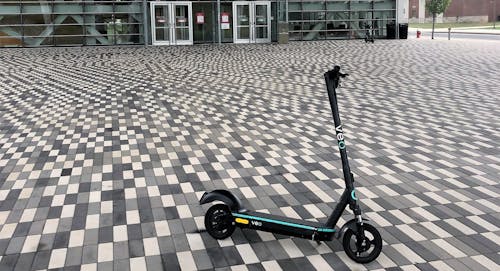 Scooters on the Rutgers—New Brunswick campus, intended to help the daily commute, can sometimes pose safety concerns. – Photo by RU Business School / Twitter 