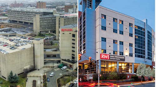 The Rutgers Board of Governors approved merging New Jersey Medical School (NJMS) and Robert Wood Johnson Medical School (RWJMS) in the face of objection from faculty, students, residents and staff. – Photo by @Rutgers_NJMS / Twitter & Rutgers.edu