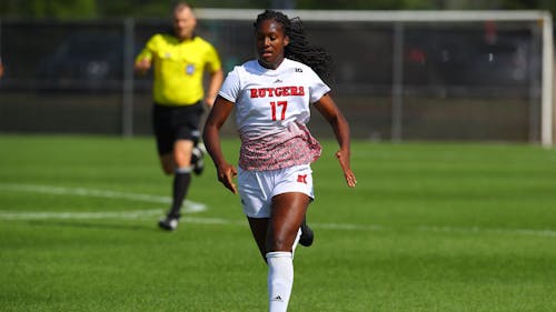 Senior forward/midfielder Amirah Ali looks to add to her team-leading 5 goals this season as the Rutgers women's soccer team is set for a matchup with Nebraska. – Photo by Scarletknights.com