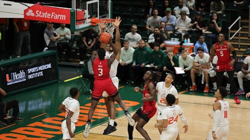 The Rutgers men's basketball team lost its ACC/Big Ten Challenge match to Miami in a game that went down to the wire. – Photo by Scarletknights.com
