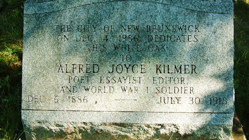 Poet Joyce Kilmer, who attended Rutgers in 1904, died while – Photo by Courtesy of Joseph Florentine