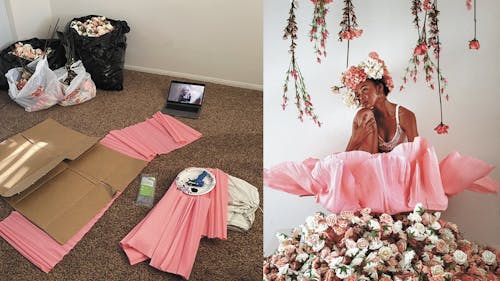 Kimberly Douglas, a self-taught artist, is more than just a photographer: She creates intricate sets out of basic materials. – Photo by Photo by Twitter | The Daily Targum