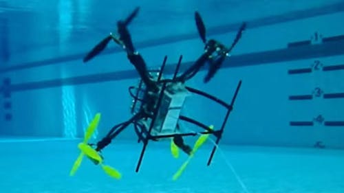 Created by Rutgers professor Francisco Javier Diez, The Naviator is a drone that can travel both underwater and in the air. Diez hatched the idea in 2012. – Photo by Courtesy of Javier Diaz / Rutgers.edu
