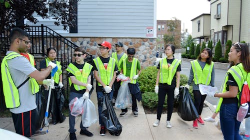 The Team Up to Clean Up program first launched last year and has since gained traction and attention at Rutgers. The most recent event, which took place last Sunday, gave students the chance to pick up litter on and around campus. – Photo by Casey Ambrosio