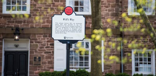 A series of historical markers around campus acknowledge that many of Rutgers' landmarks are rooted in slavery, but many students are still unaware of their existence and Rutgers' history. – Photo by Rutgers.edu