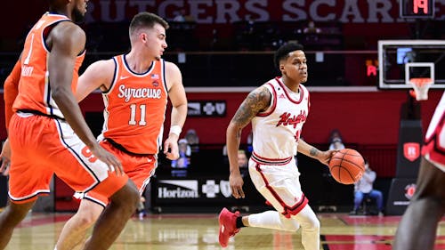 Senior guard Jacob Young tallied 18 points and 10 assists against Syracuse and ended the game by shooting 3 of 4 from the foul line. – Photo by Rutgers Men's Basketball / Twitter
