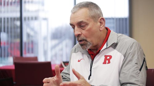 Coaching college football since 1977, special teams coordinator Vince Okruch brings rich experience to the Rutgers coaching staff. He served as the quality control coach of kicking and defense at Ohio State for the past two seasons. – Photo by Photo by Edwin Gano | and Edwin Gano The Daily Targum